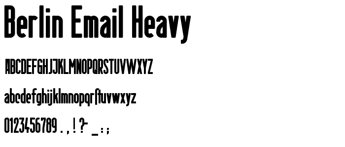 Berlin Email Heavy font